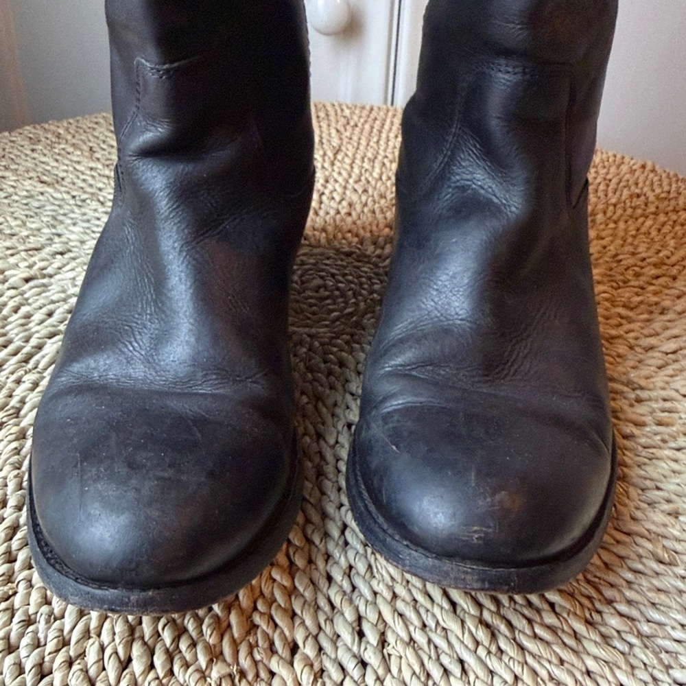 Frye Melissa Tall Black Leather Riding Boots Women’s Size 10 Classic & Timeless - Picture 10 of 14